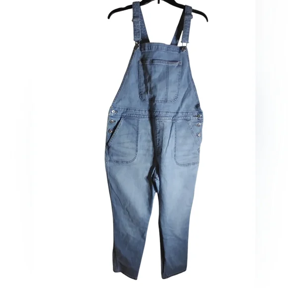 Old Navy Blue Denim Jean Bib Overalls Size 16 Country Farm - Picture 1 of 8
